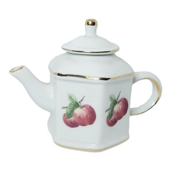Vintage Hand Painted Porcelain Vinegar Dispenser Or Creamer Lidded - Picture 1 of 8